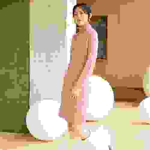 High-End New Chinese Style 3D Floral Dress - Hand-Woven Haute Couture