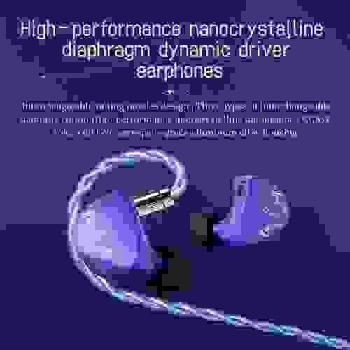 CVJ ARIA 10mm High Performance Nano-Crystal Coated DD IEMs Hifi Earphones with Detachable Cable