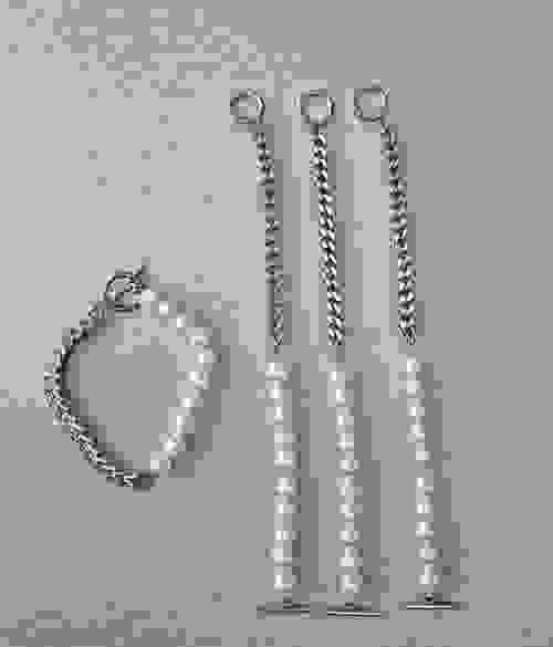 Pulsera Stainless Steel y Perlas