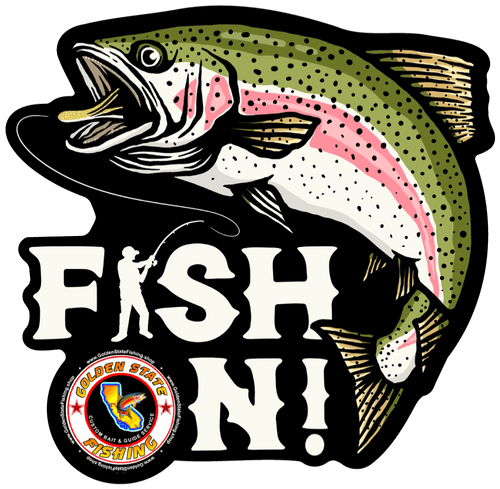 Fish on ! 3.5 x 3.5 sticker