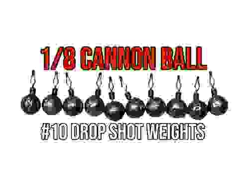 1/8 Cannonball (10) drop shot weights