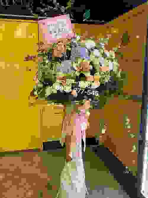 歐式開幕高腳鮮花籃-金色大氣風
