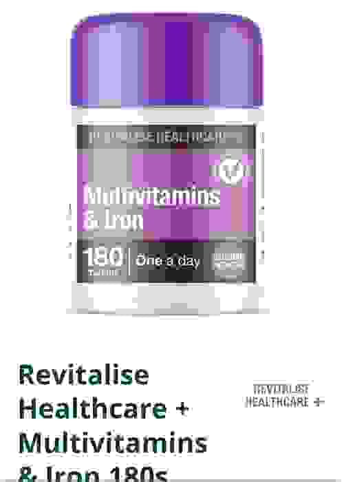 Revitalise Healthcare + Multivitamins & Iron 180s