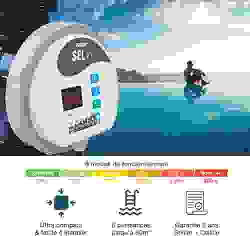 Sel In Électrolyseur au sel pour piscine ultra compact