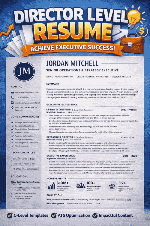 Directror Level Resume
