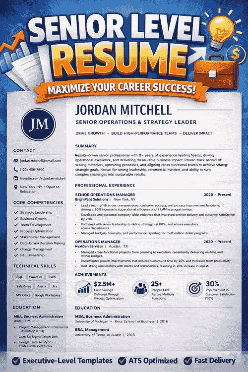 Senior Level Resume