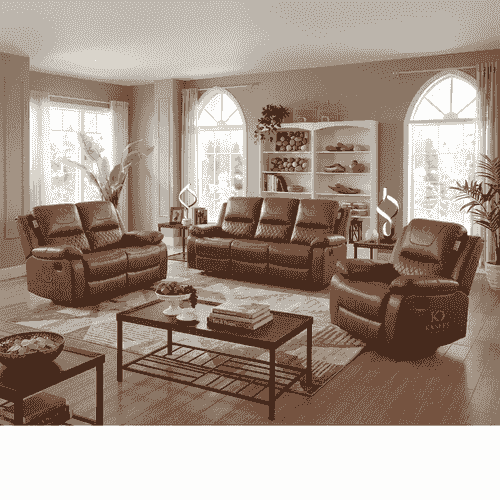 manual recliner set sofa