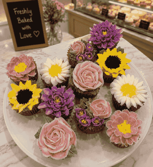 24 count Mini floral cupcakes