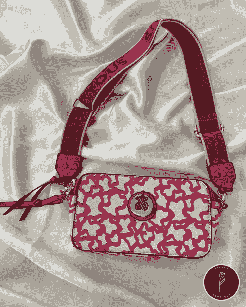 Tous bandolera con estampado rosita