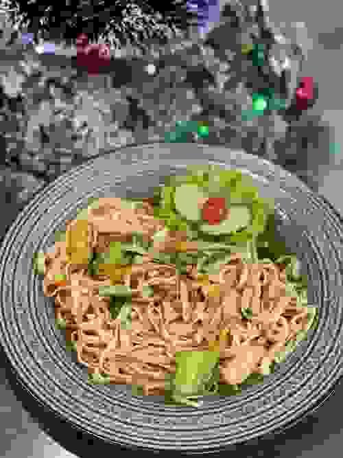 温馨烩炒板面 Braised Fried Pan Mee