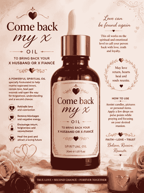 COME BACK MY X OIL