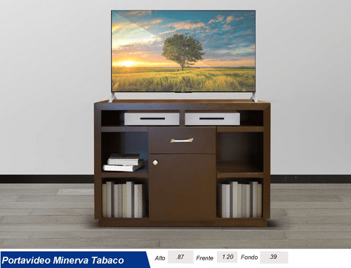 PORTA PANTALLA MINERVA  TABACO