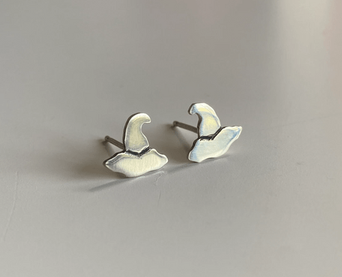 Wicked Witch Hat Studs in Silver - 20% DISCOUNT!