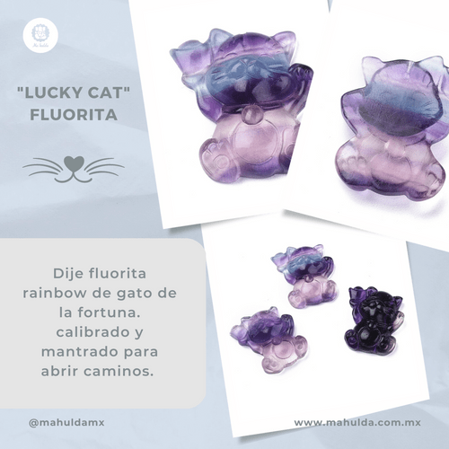 "Lucky Cat" Fluorita