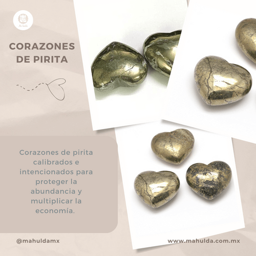 Corazón de Pirita para la abundancia