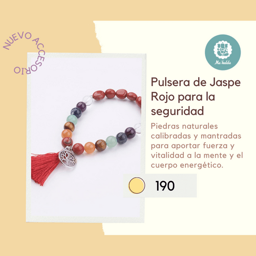 Pulsera de Jaspe Rojo para la seguridad