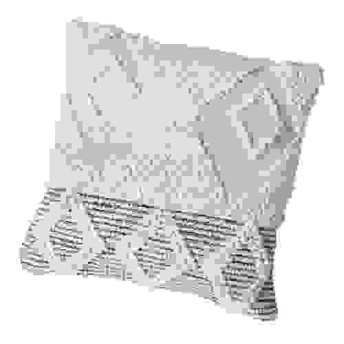 手工製波希米亞100%純棉米白抱枕45x45cm-印度棉