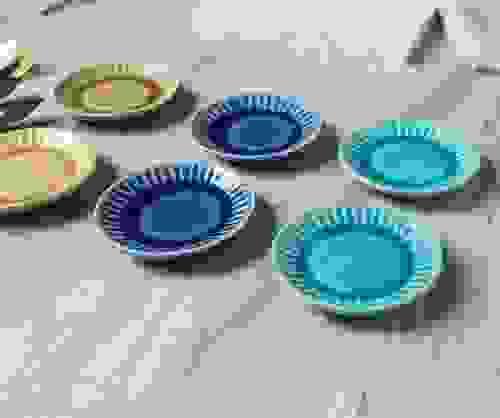 瀨戶燒彩色小豆皿層次餐具 日本製瀬戸焼器皿standard products