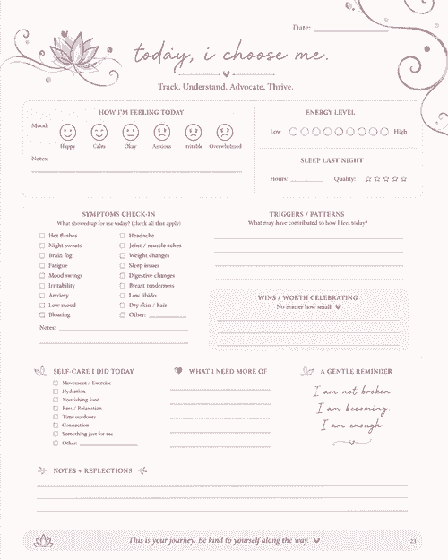 30-Day Perimenopause Journal (Printable PDF)