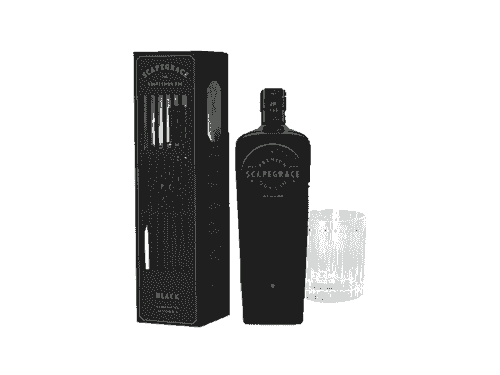 Scapegrace Black Gin 700m With Gift Box and Glass 