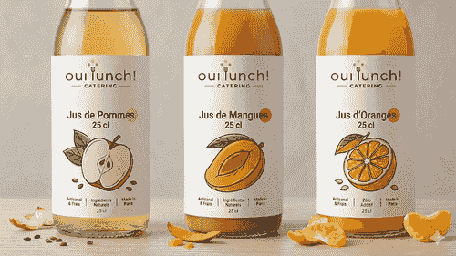 Assortiment de 6 jus de fruits bio avec gobelets – 20 à 30 personnes