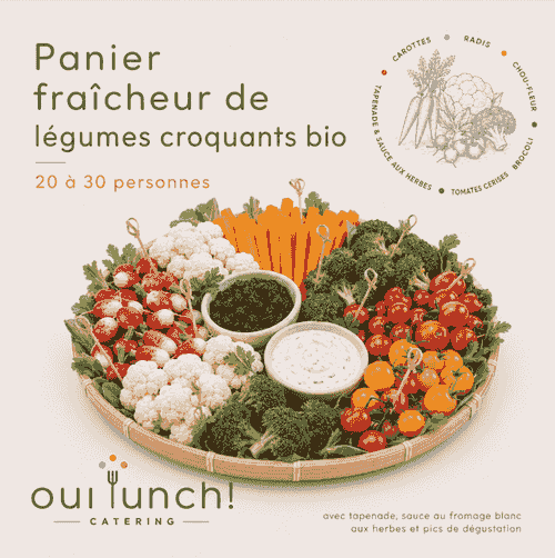 Panier fraîcheur de légumes croquants bio – 20 à 30 personnes