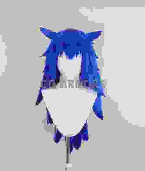 Pre-style Monster Hunter Blue Cosplay Wig