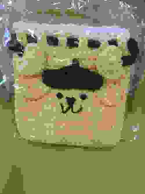 Pompompurin small crochet pouch