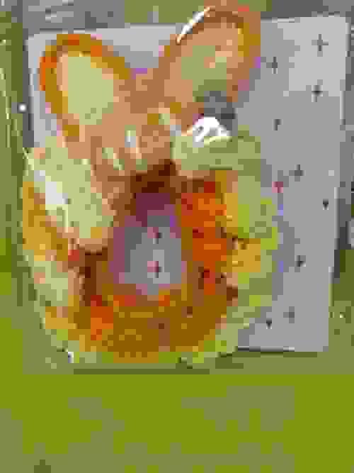 Rabbit ear carrot scrunchie