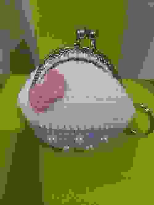 Daisy crochet small clip pouch