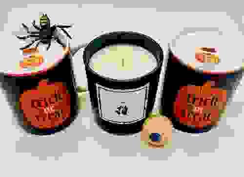 Trick or Treat Halloween Mugs and Dracula's Bourbon candle