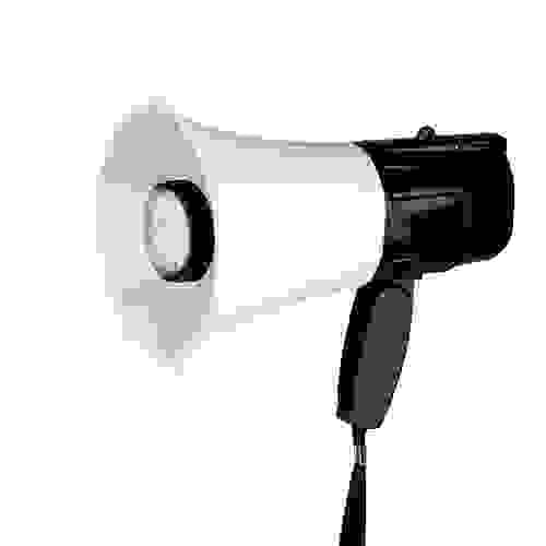 30W Portable Hand Speaker Megaphone Strap Grip Loudspeaker Recording Play Horn Tour Guide Speakers 