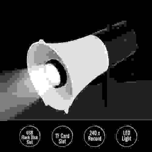 Handheld amplifier 30W high-power recording speaker,high pitched speaker, teaching speech, LED light