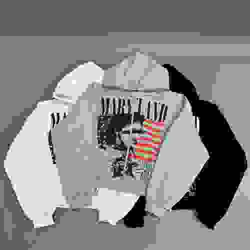 短身Maryland Print Hoodies 