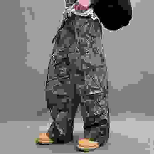 軍綠色枯葉迷彩Cargo Pants 