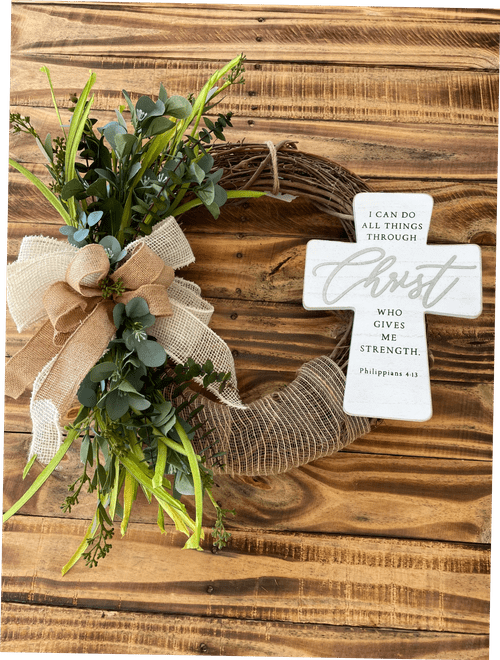 Eucalyptis cross wreath