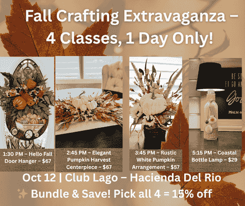 Fall Crafting Extravaganza – 4 Classes, 1 Day Only!