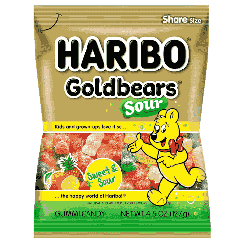 Haribo Sour Gold Bears Gummi - 4.5oz bag