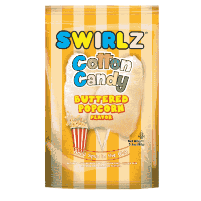 Swirlz Buttered Popcorn Flavor Cotton Candy
