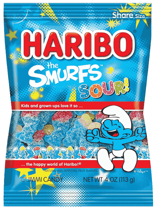 Haribo Smurfs Sour Gummi - 5oz bag