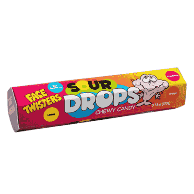 Face Twister Sour Drops Chewy Candy