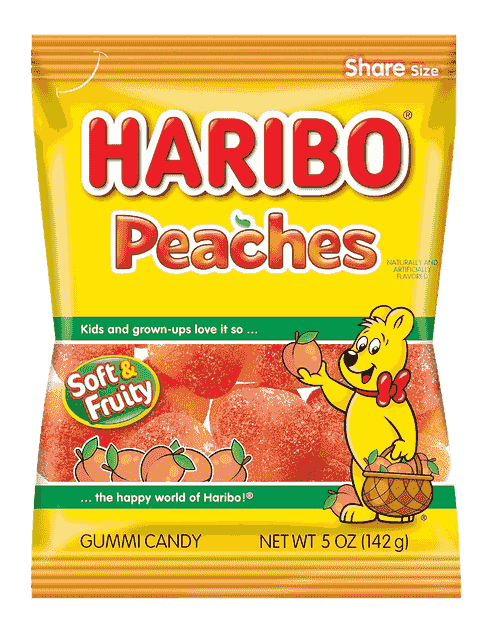 Haribo Peaches Gummi - 5oz bag