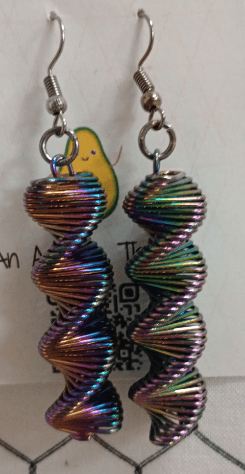Chrome Helix Earrings