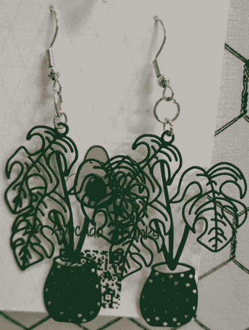 Plant Earrings (green)
