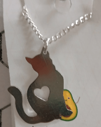 Kitty Heart Necklace