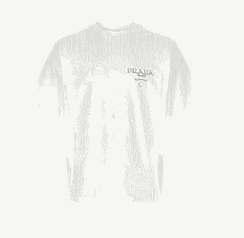 PRADA Logo-Embossed White Cotton T-Shirt