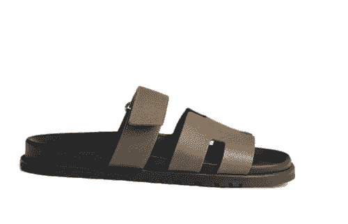 Sandales chypre en cuir Hermès KAKI