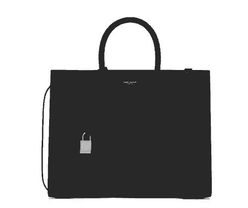 YSL SAC DE JOUR NORTH/SOUTH TOTE IN CROCODILE-EMBOSSED LEATHER