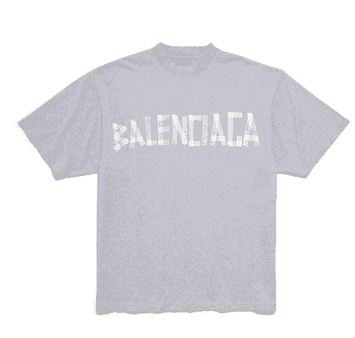 Balenciaga grey t-shirt scotch logo