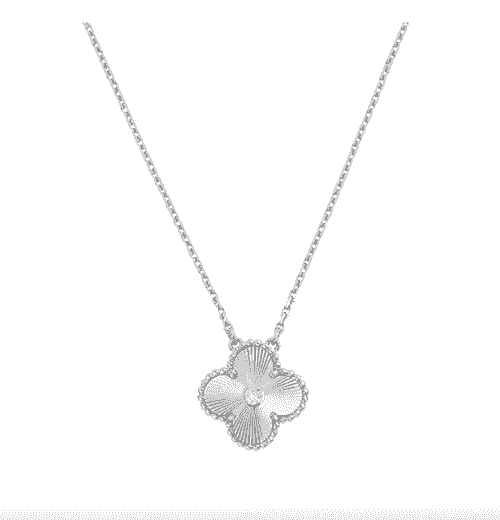 Vintage Alhambra pendant white VAN CLEEF